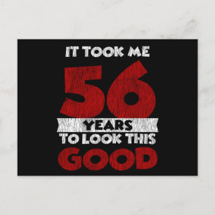 Postal Regalo de cumpleaños divertido de 56 años de edad