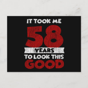 Postal Regalo de cumpleaños divertido de 58 años de antig