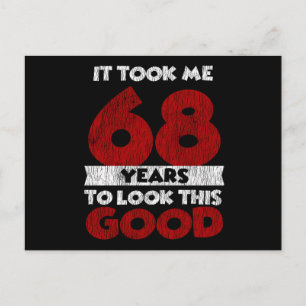 Postal Regalo de cumpleaños divertido de 68 años de antig