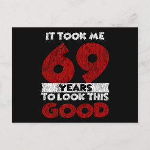 Postal Regalo de cumpleaños divertido de 69 años de edad