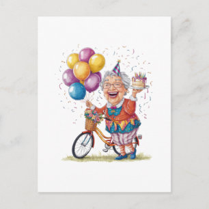 Postal Regalo de cumpleaños divertido para abuela montand