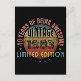 POSTAL REGALO DE CUMPLEAÑOS GENIAL TENDENCIA AÑO DE NACIM