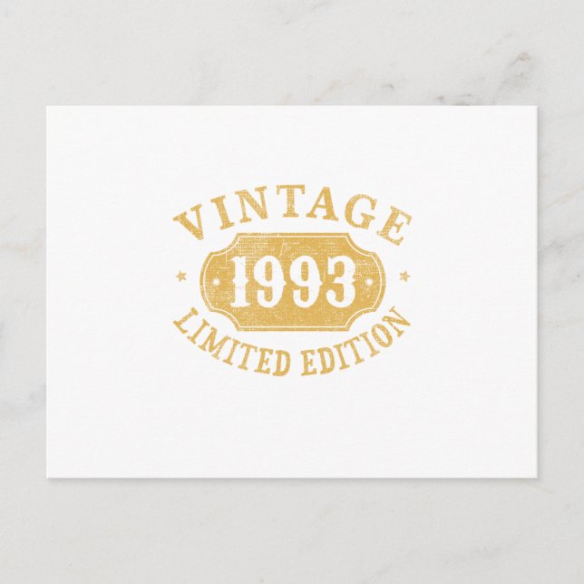 Postal Regalo de Cumpleaños Mejor Limitado para los 90 (Anverso)
