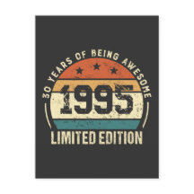 Regalo de cumpleaños número 30 Retro Vintage 1995 
