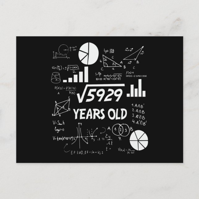 Postal Regalo de cumpleaños número 76 para profesora de m (Anverso)