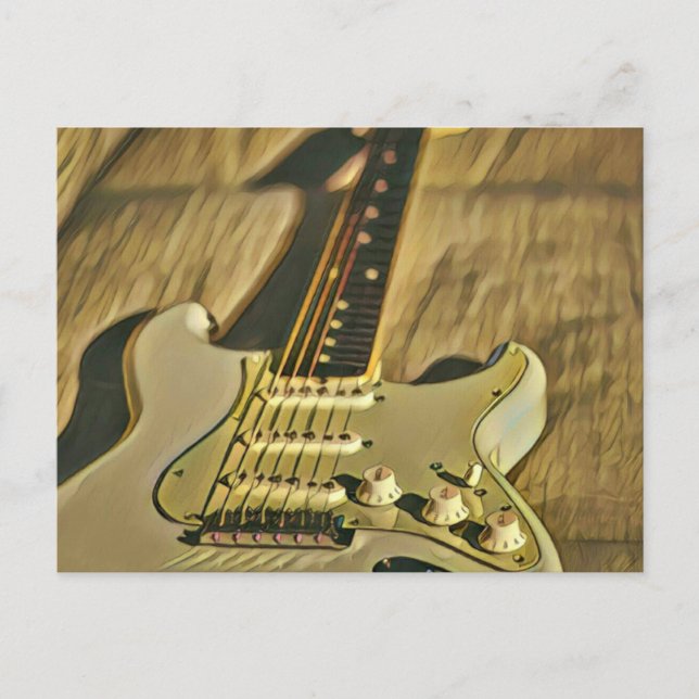 Postal Regalo de cumpleaños para guitarrista (Anverso)