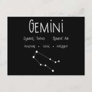 Postal Regalo de cumpleaños por signo zodiacal de Géminis