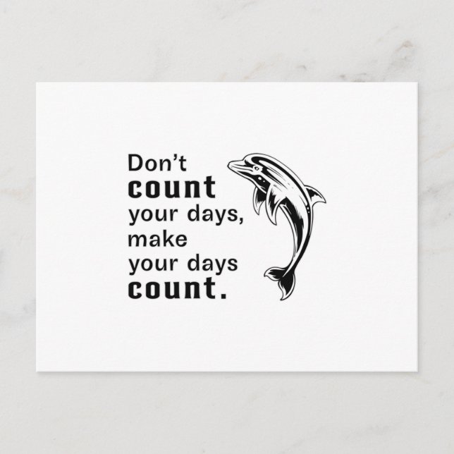 Postal Regalo de delfines de mar animales de agua océano (Anverso)