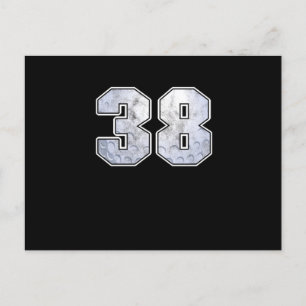 Postal Regalo de deporte celebración de cumpleaños 38 Pel