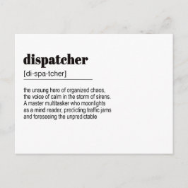 Postal Regalo de despachador, policía