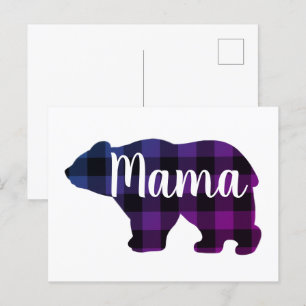 Postal Regalo de Día de la Madre de diseño de oso dulce M