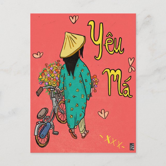 Postal Regalo de Día de la Madre de mamá vietnamita de Il (Anverso)
