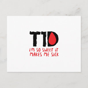 Postal Regalo de diabetes diabética T1D