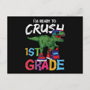 Postal Regalo de dinosaurio de vuelta a la escuela para e