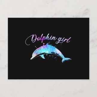 Postal Regalo de Dolphin Lover| Chica de delfines Galaxy