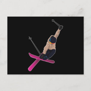 Postal Regalo de esquí esquí snowboard deporte deportes d
