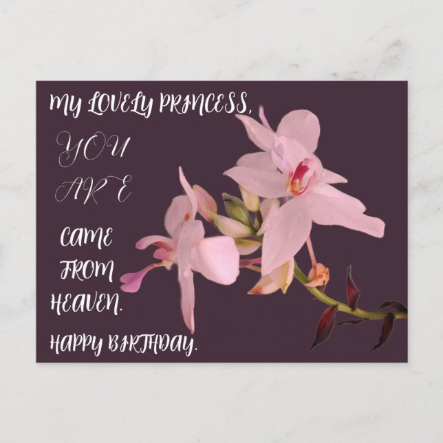 POSTAL REGALO DE FLORES DE CUMPLEAÑOS PARA LA HIJA HERMAN (Anverso)