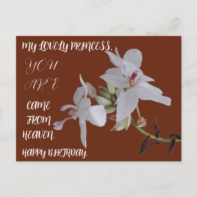 POSTAL REGALO DE FLORES DE CUMPLEAÑOS PARA LA HIJA HERMAN (Anverso)