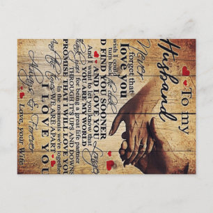 Postal Regalo de Frases de Amor Regalo para mi Esposo