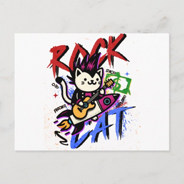Postal Regalo de gato lindo  (Anverso)