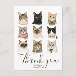 Postal Regalo de gato lindo para amantes de animales Boza