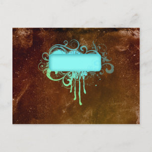 Postal Regalo de goteo de pintura de cobre grunge de Guay
