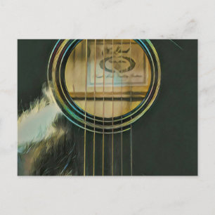 Postal regalo de guitarra clásica para papá