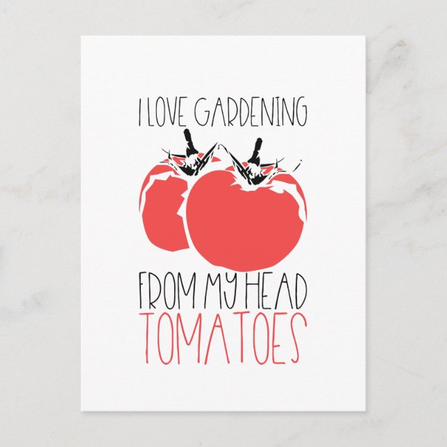 Postal Regalo de jardinería de tomates (Anverso)