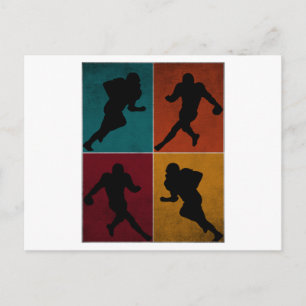 Postal Regalo de jugador de fútbol americano de vintage