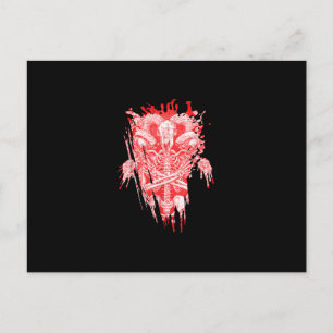 Postal Regalo de la Iglesia de Satanás Todos Hail Cabra S