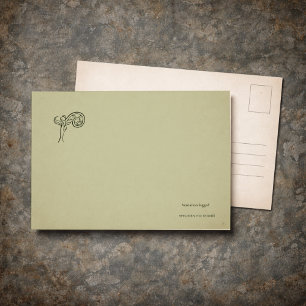 Postal Regalo de lector de jardín de botánica de la Acade