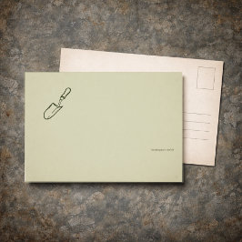 Postal Regalo de lector para jardín botánico minimalista