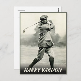 Postal Regalo de leyenda del golf de Harry Vardon