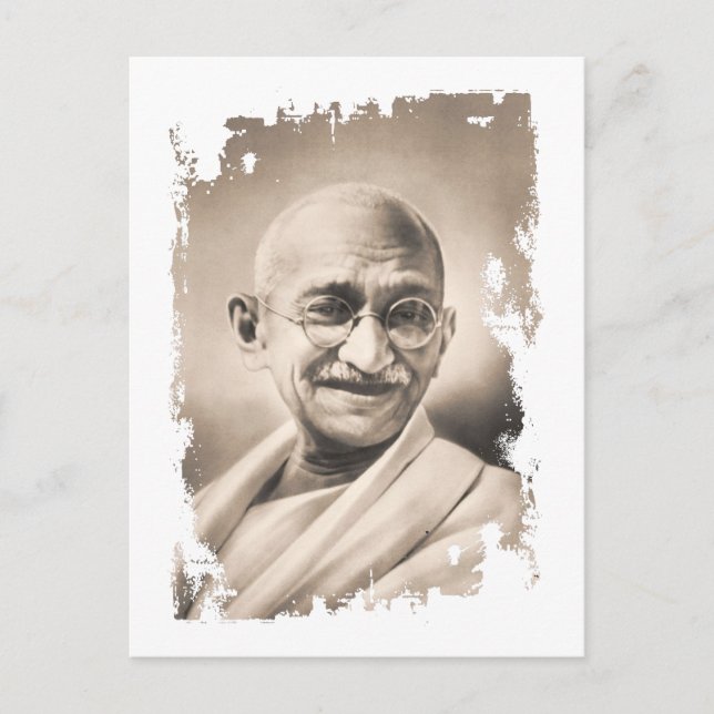 Postal Regalo de Mahatma Gandhi (Anverso)