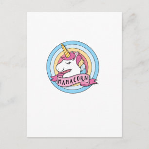 Postal Regalo de Mamacorn Unicornio para ella en el Día d