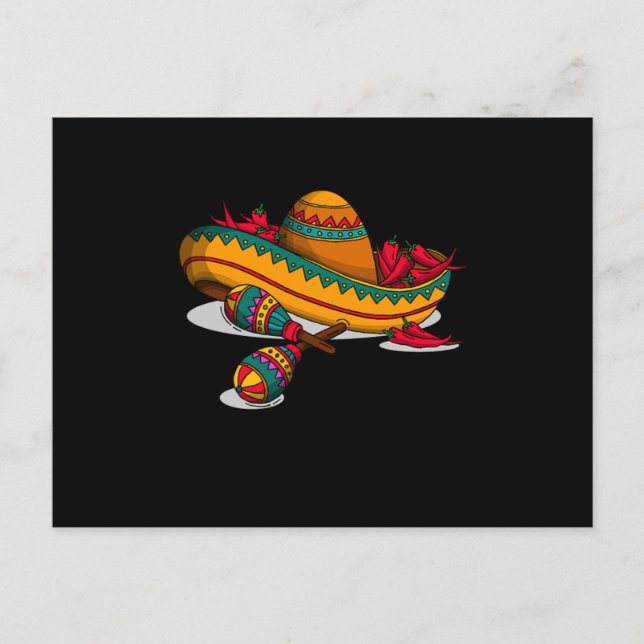 Postal Regalo de Maracas Sombrero (Anverso)