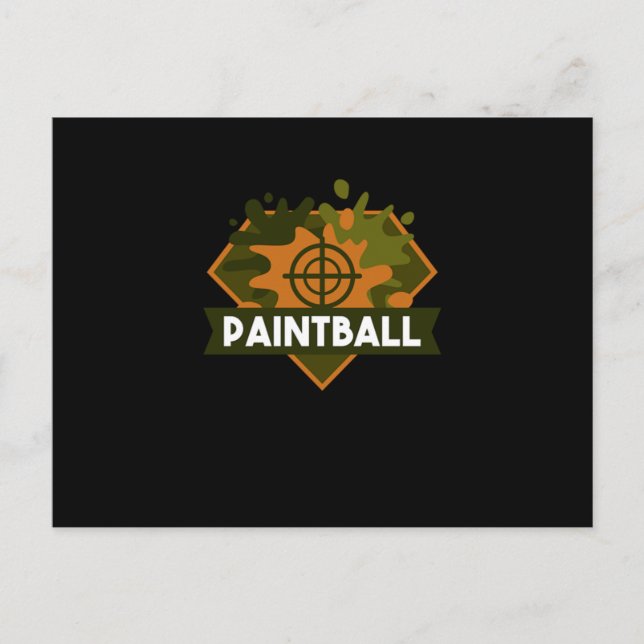 Postal Regalo de Marcador de Paintball Objetivo Militar d (Anverso)