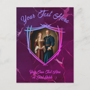 Postal Regalo de moda antiguo medieval de Knight Coat of 