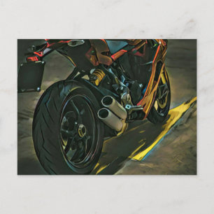 Postal regalo de motocicleta vintage clásica
