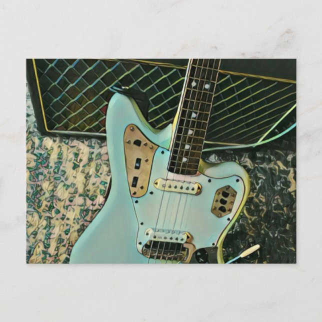 Postal regalo de música rock para él ella (Anverso)