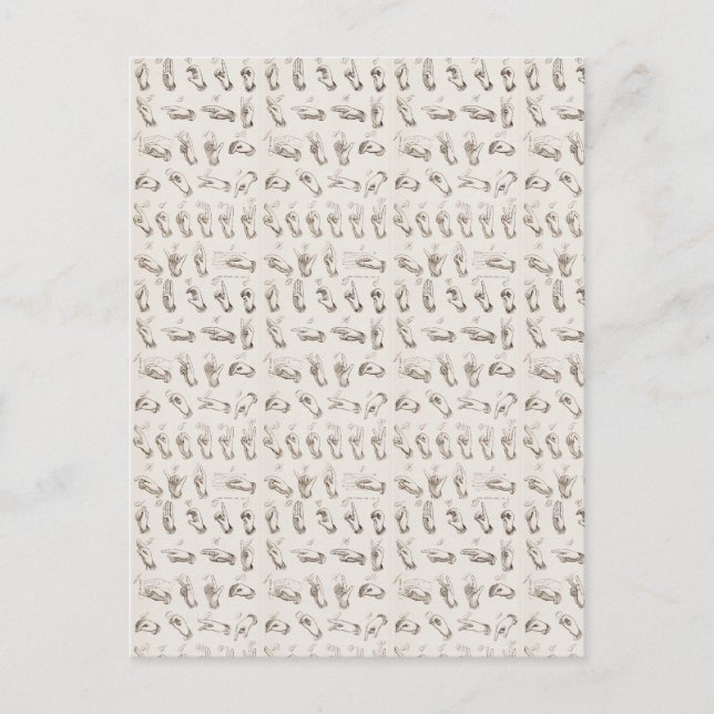 Postal Regalo de Navidad en Lenguaje de Señas Americano A (Anverso)