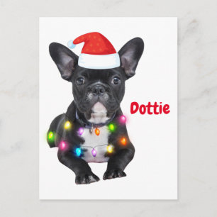 Postal regalo de navidad para amantes de bulldog