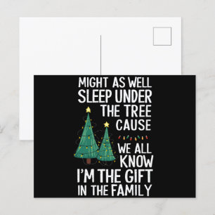 Postal Regalo de Navidad Podrías Dormir Debajo del Árbol