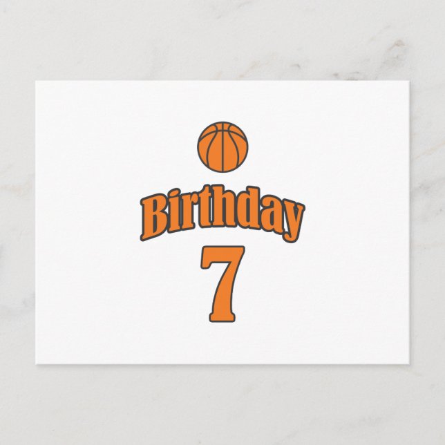 Postal Regalo de niño Chica de Básquetbol de cumpleaños (Anverso)