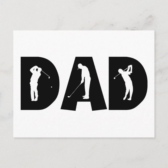 Postal Regalo de papá de golf (Anverso)