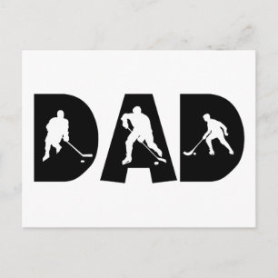Postal Regalo de papá de hockey