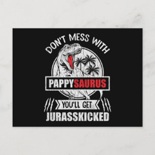 Postal Regalo de Pappysaurus Dinosaurio para Abuelo y Pap