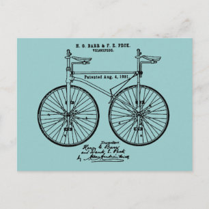 Postal Regalo de Patente Velo de Ciclismo muy cool