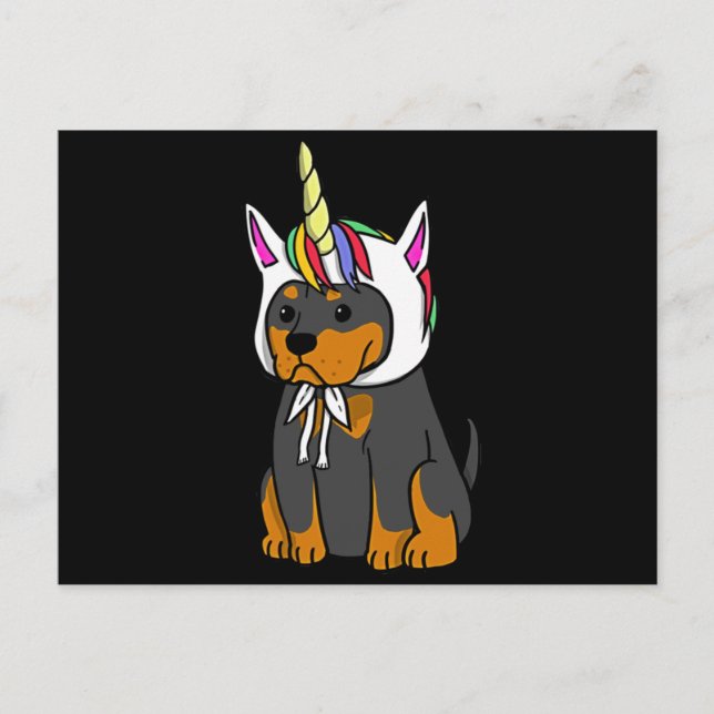 Postal Regalo de perro | Bebé rottweiler (Anverso)