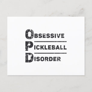 Postal Regalo de Pickleball por Trastorno Obsesivo de Pic